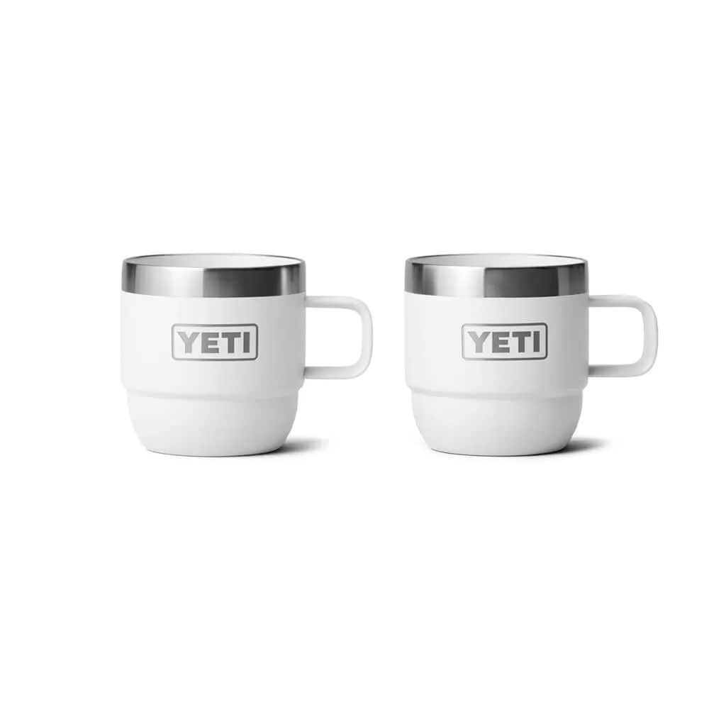 21071501863 TAZA RAMBLER 6oz STACKABLE 2 PIEZAS BLANCO MARCA YETI