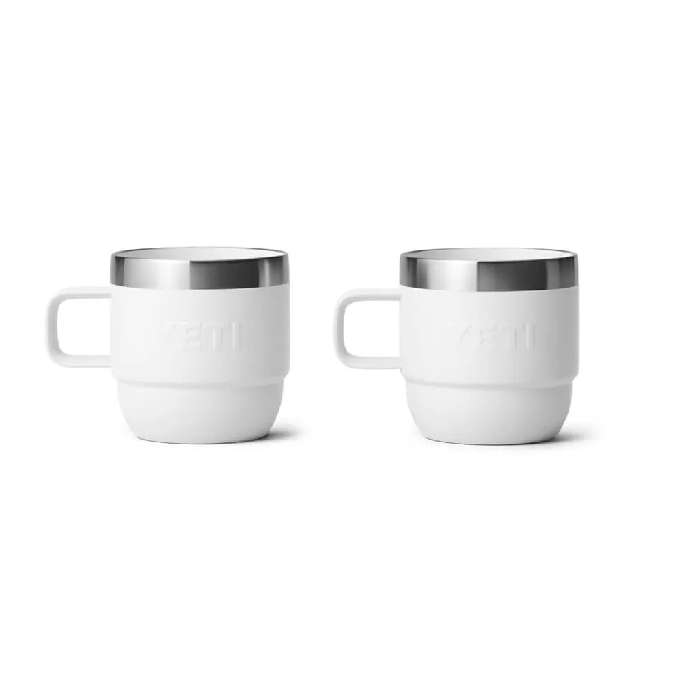 21071501863 TAZA RAMBLER 6oz STACKABLE 2 PIEZAS BLANCO MARCA YETI