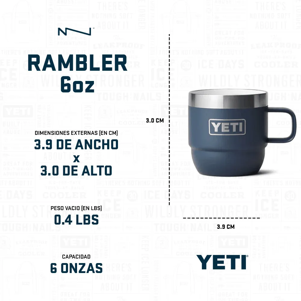 21071502629 TAZA RAMBLER 6oz STACKABLE 2 PIEZAS KING CRAB ORANGE MARCA YETI