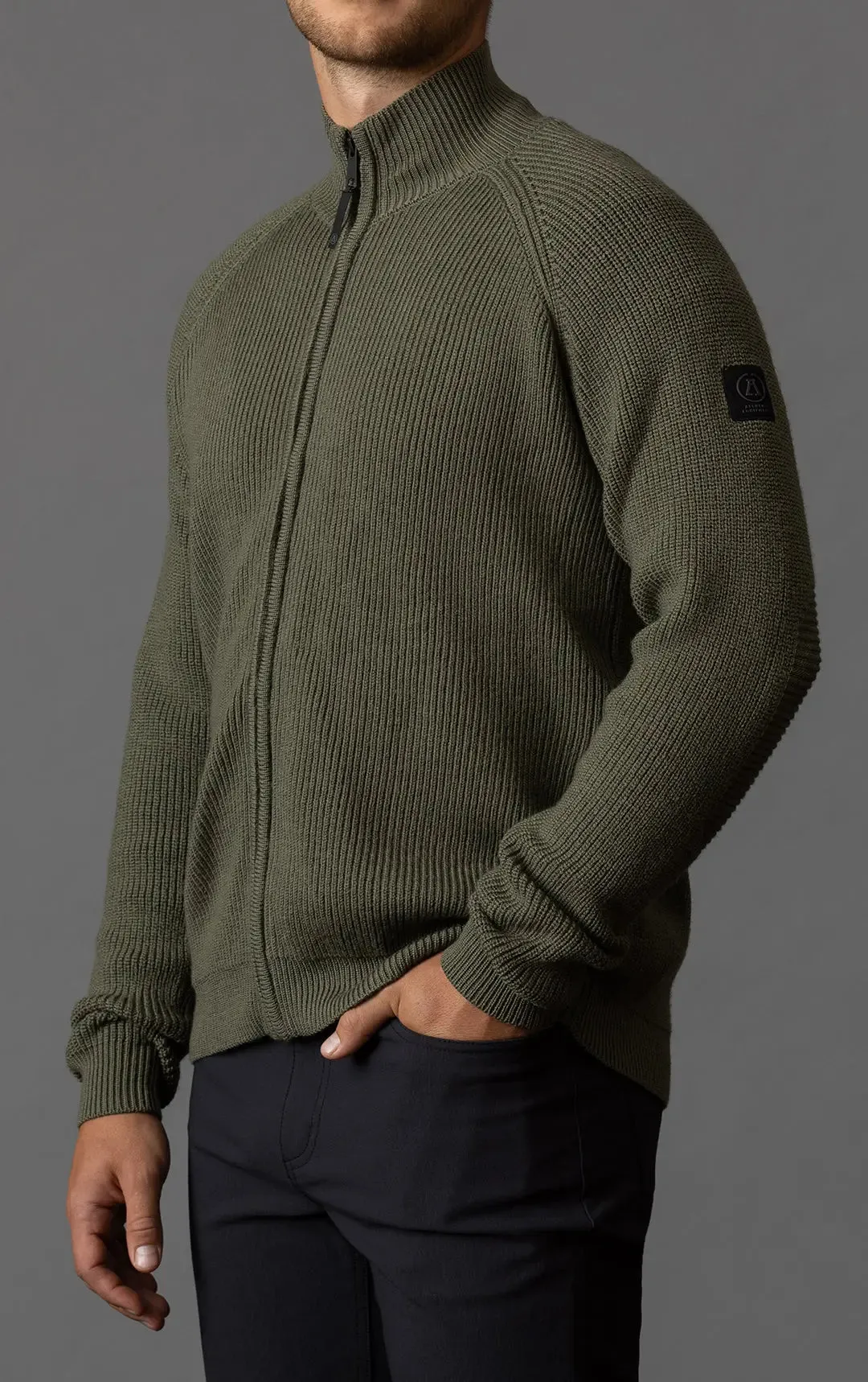 7GG MERINO FULL ZIP CARDIGAN - CLEARANCE