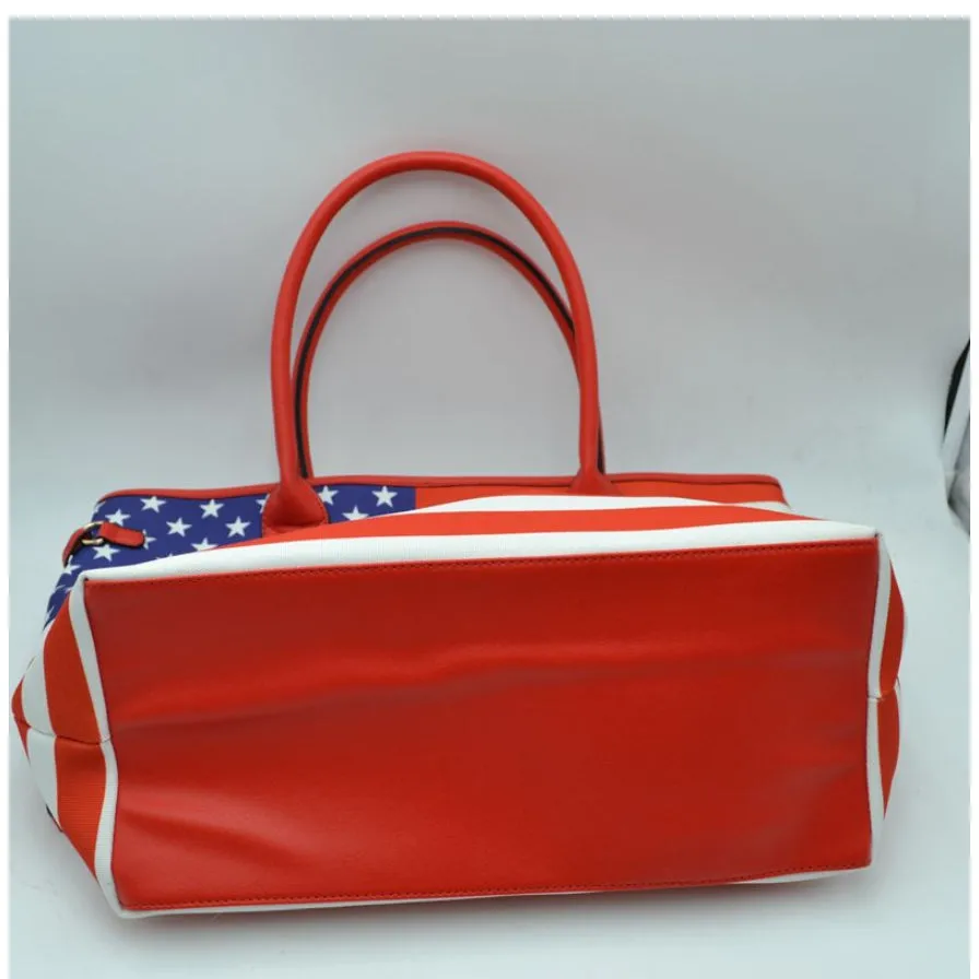 American Flag Tote - red