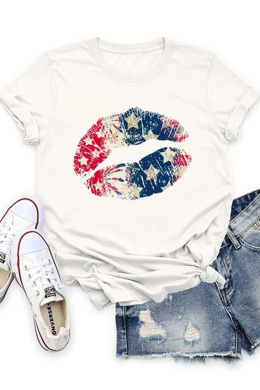 American Lips Graphic T-Shirt