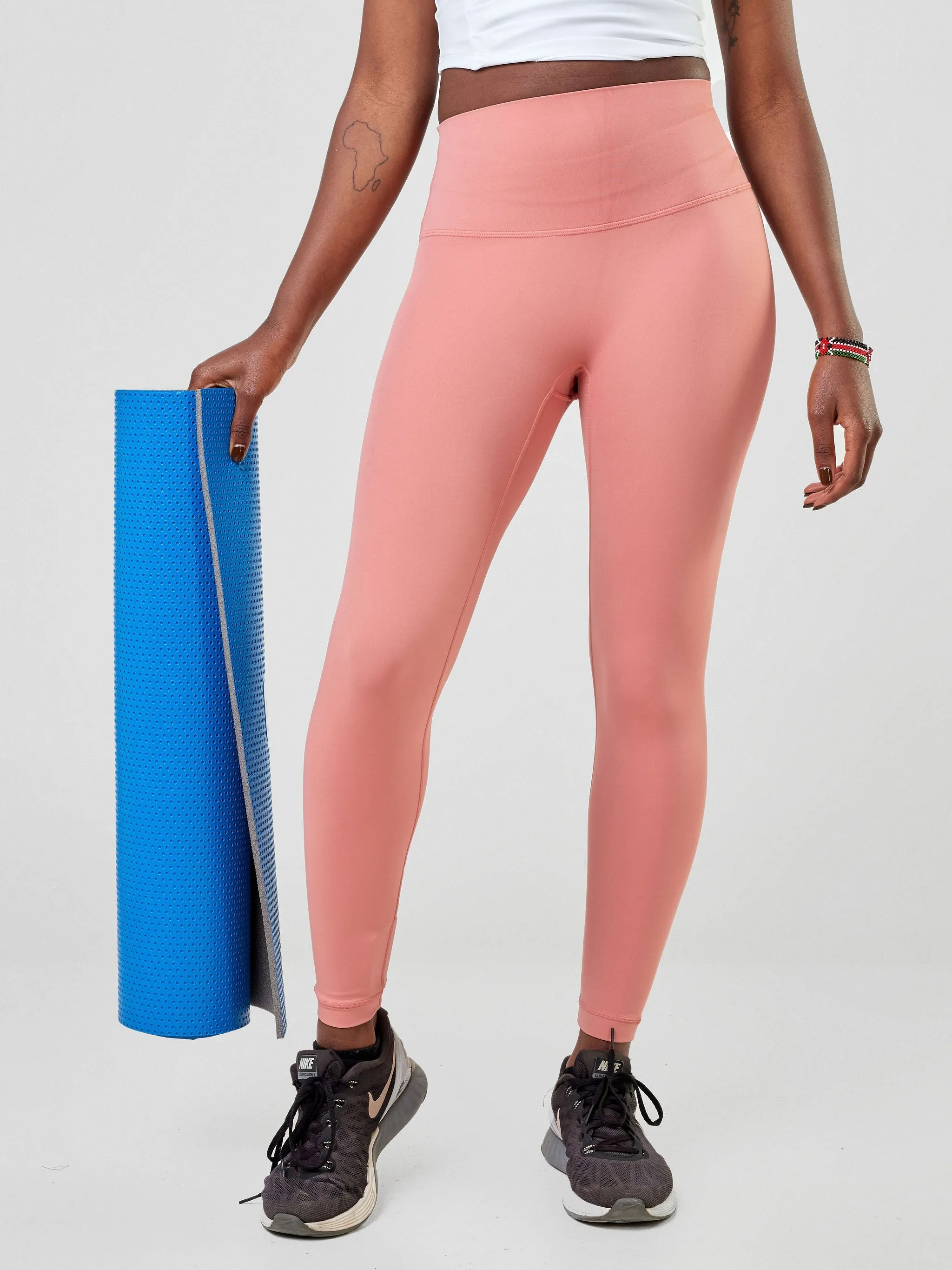 Ava Fitness Bella Workout Leggings - Coral Red