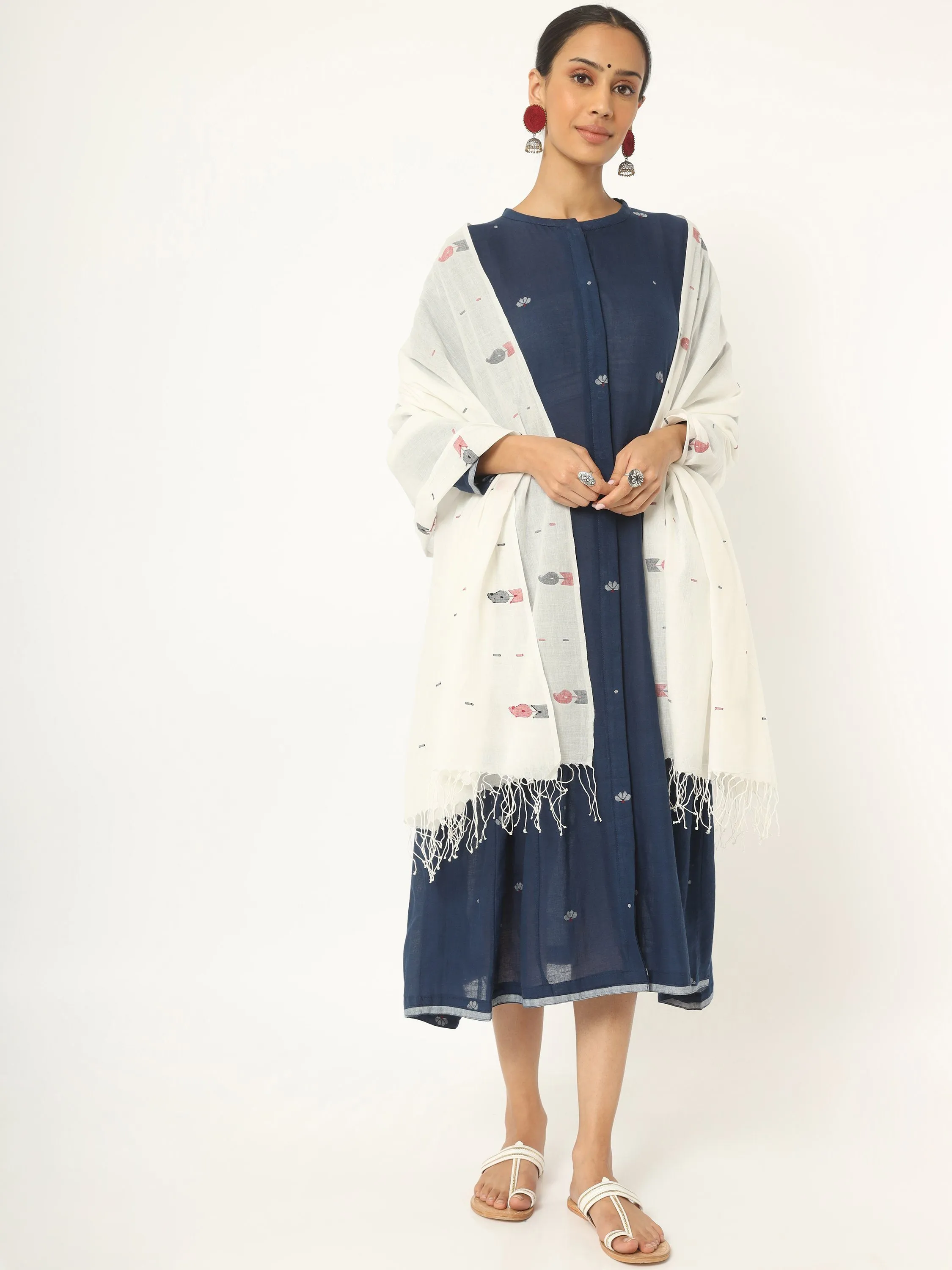 'Azora' an elegant Muslin Cotton Jamdani Dress