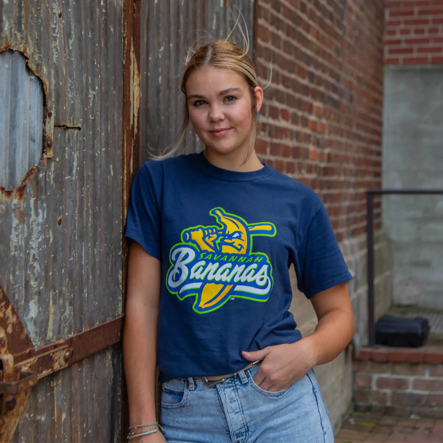 Bananas Short Sleeve Primary Logo Tee - Navy