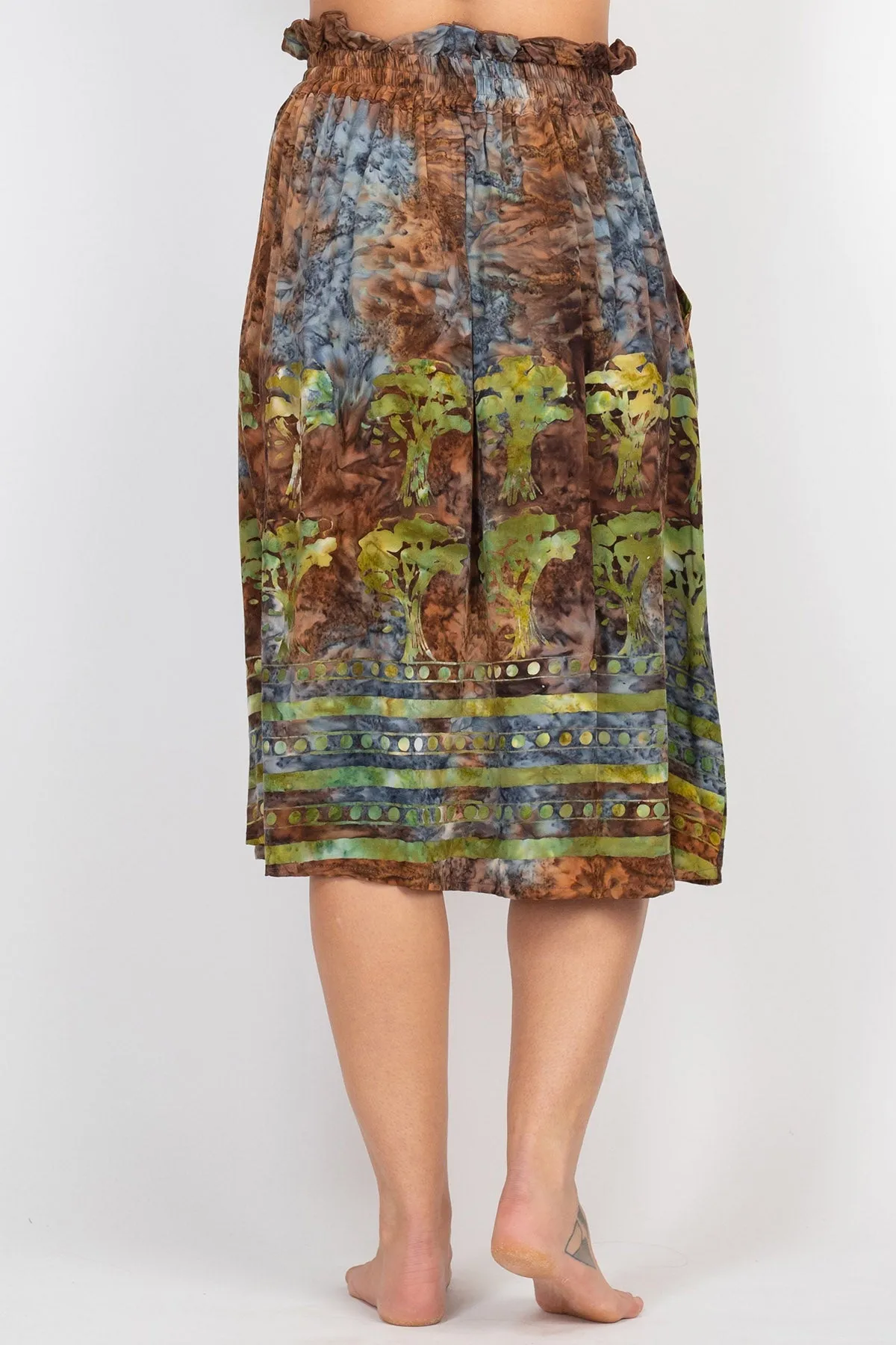 Batik Tree Of Life Midi Skirt