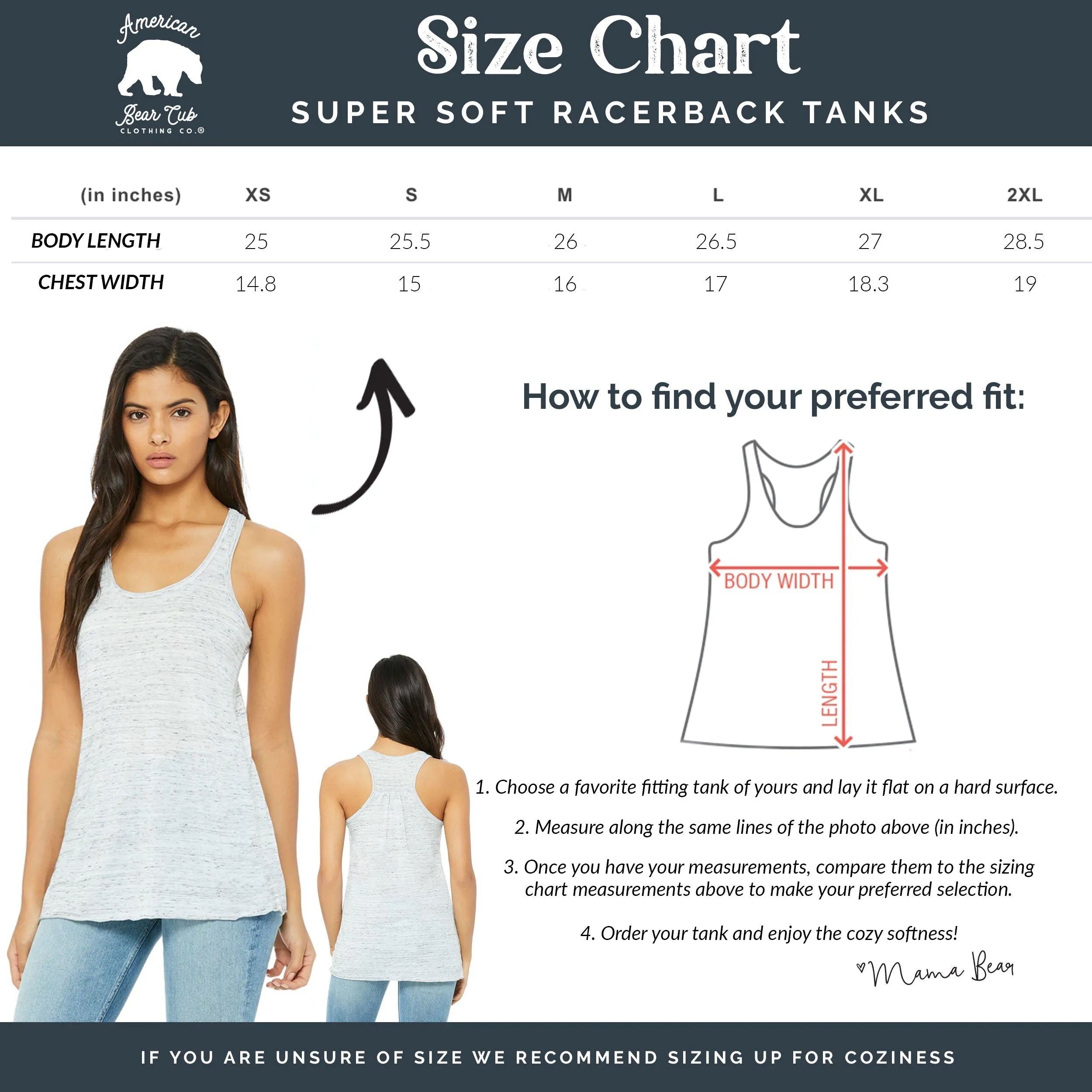 Bear Mountain flowy racerback tank tops