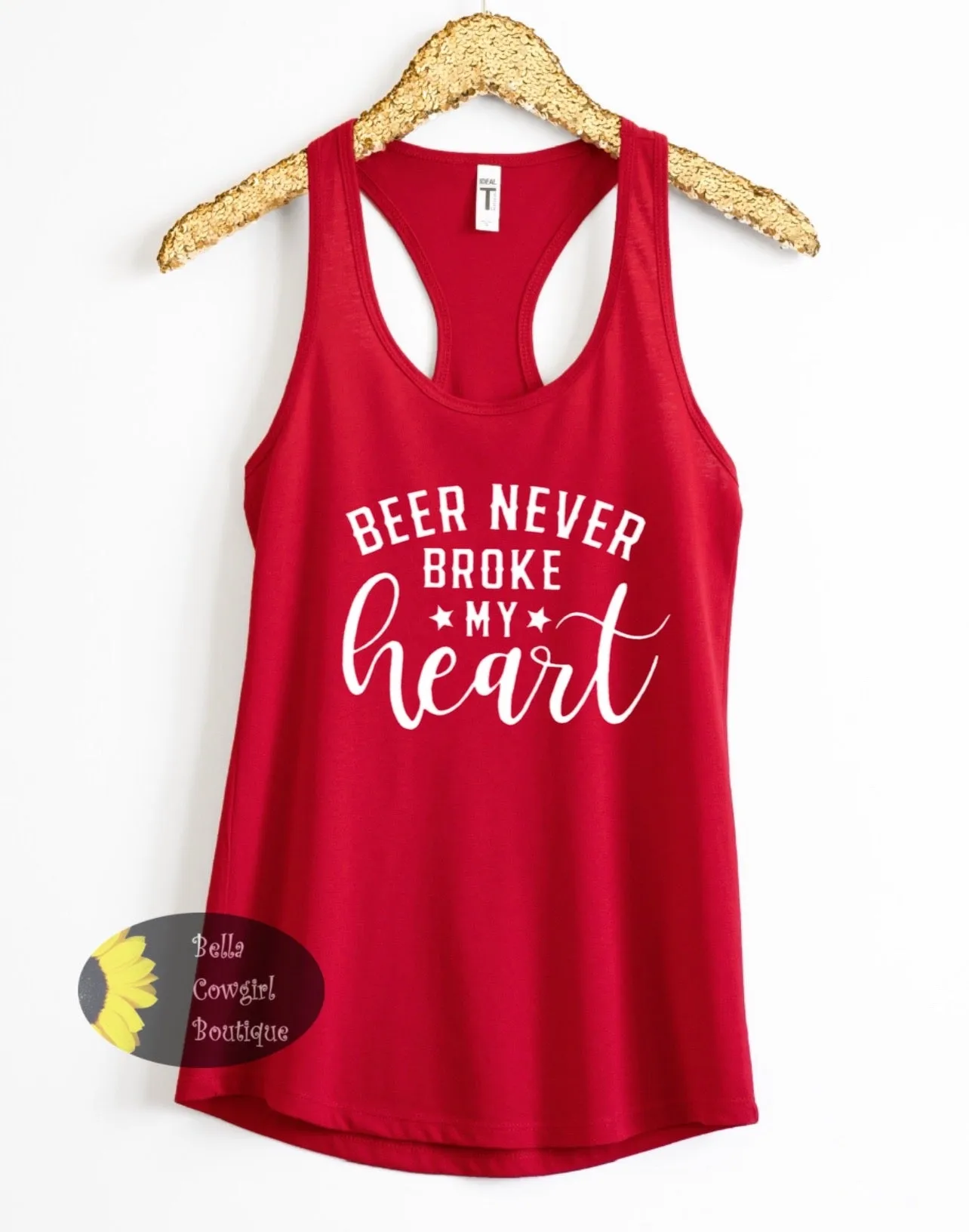 Beer Never Broke My Heart Country Music Women's Tank Top