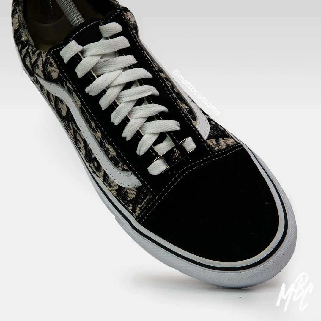 Black Oblique Monogram - Vans Old Skool | UK 7.5