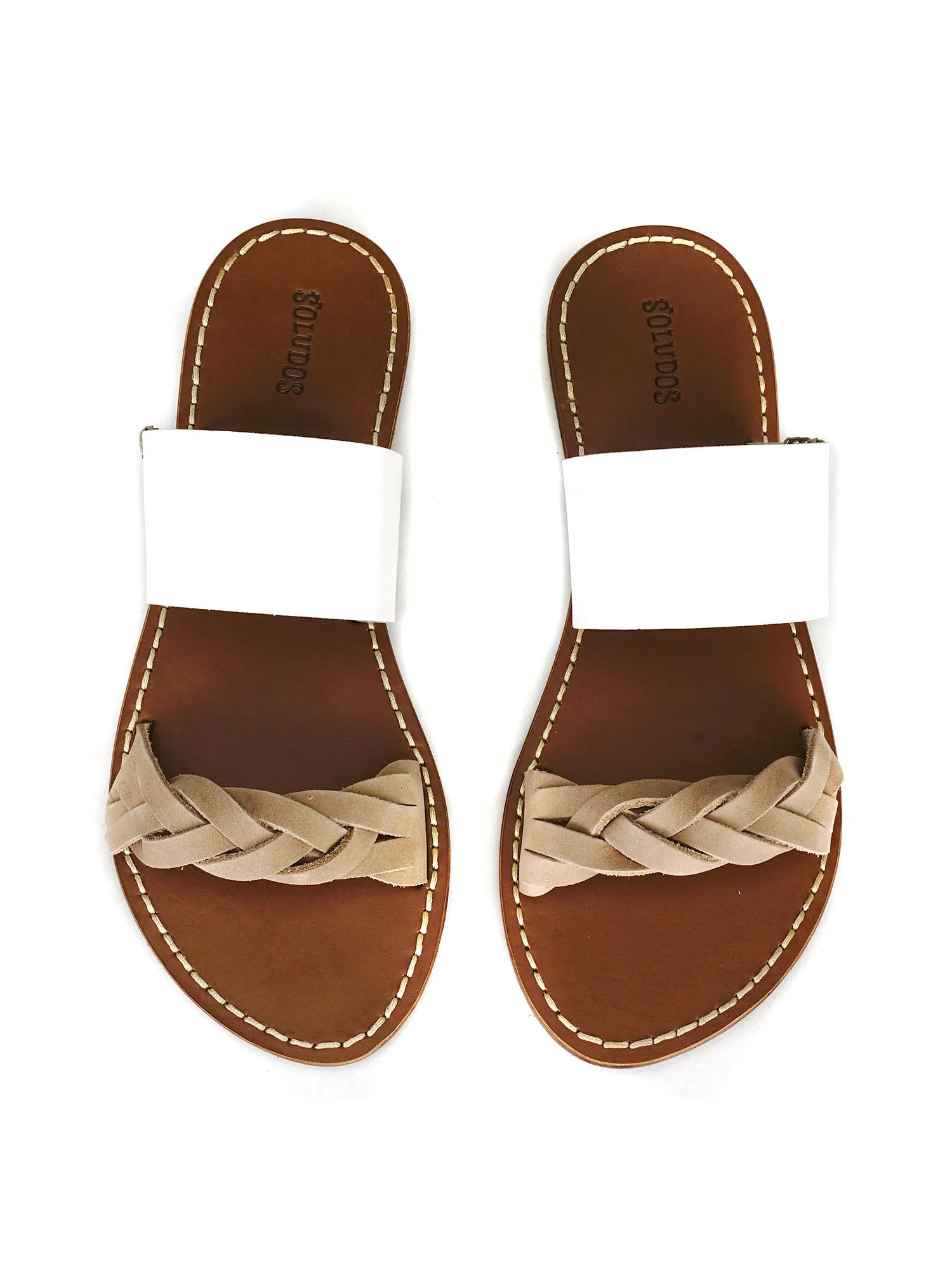 BRAIDED SLIDE SANDAL_WHITE