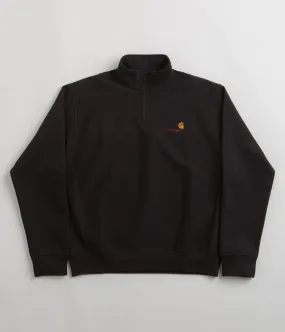 Carhartt Half Zip American Script Sweatshirt - Black