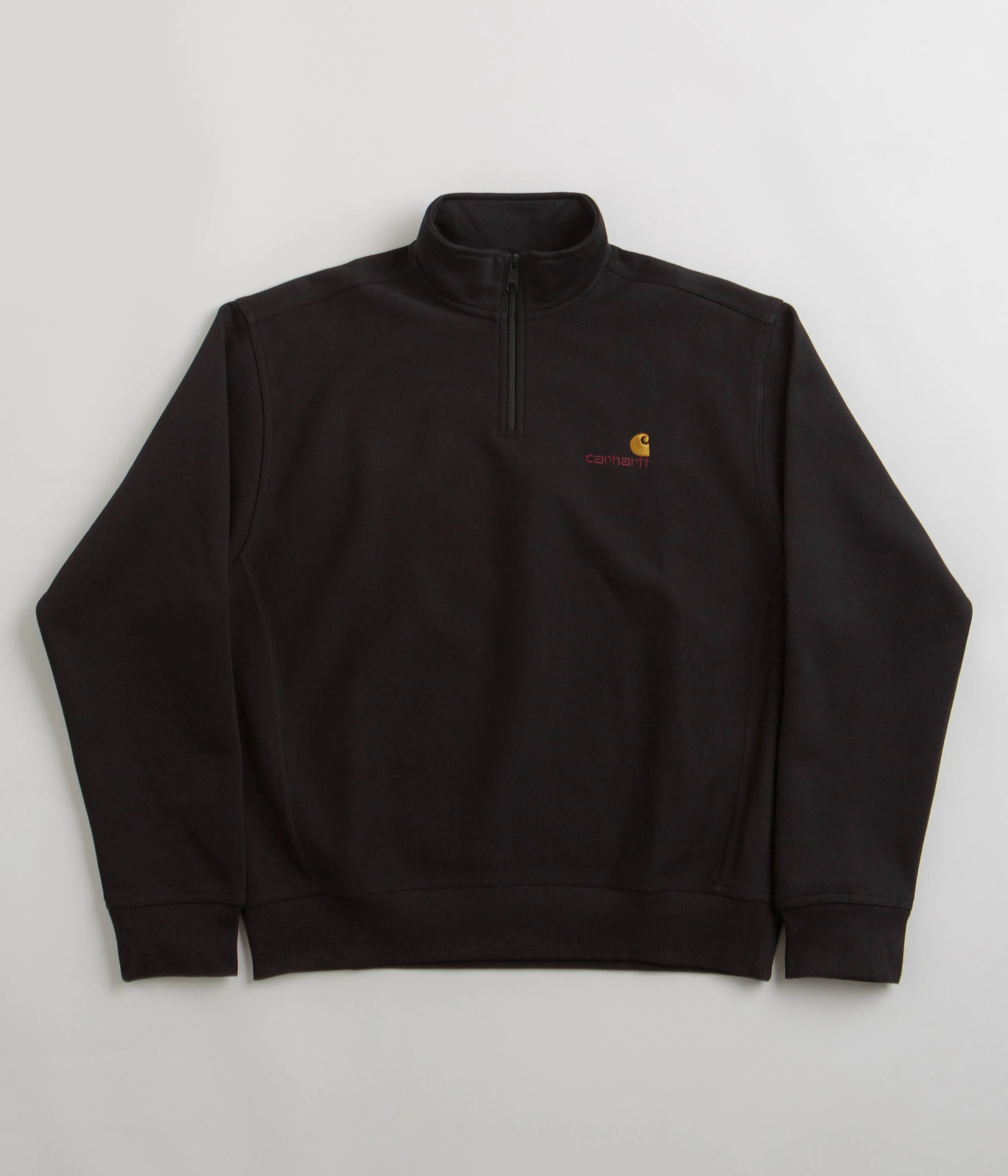 Carhartt Half Zip American Script Sweatshirt - Black