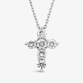 Classic Shared Prong 1.40ct Diamond Cross Necklace