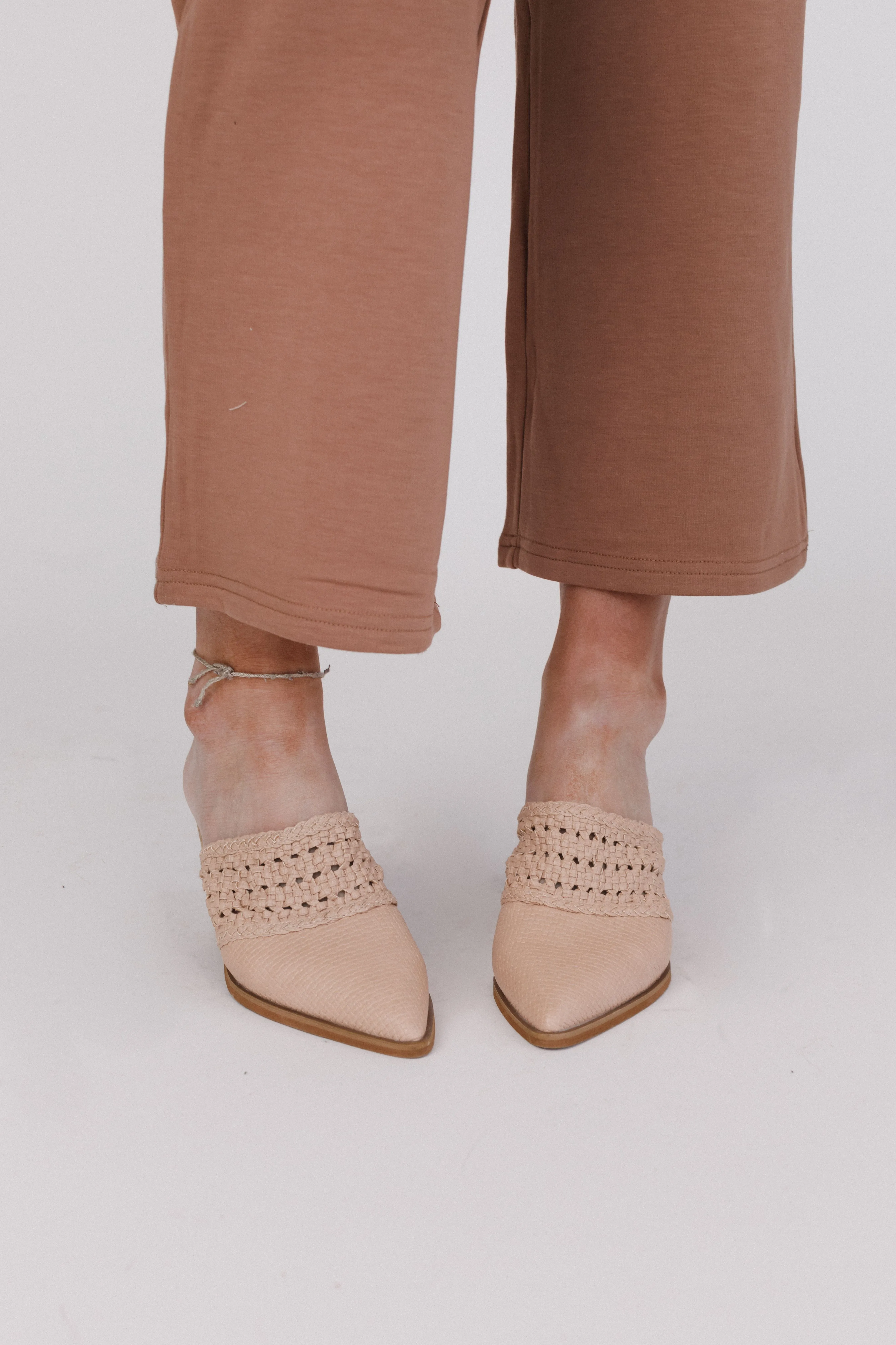 Downtown Days Chunky Heel Mule - Nude