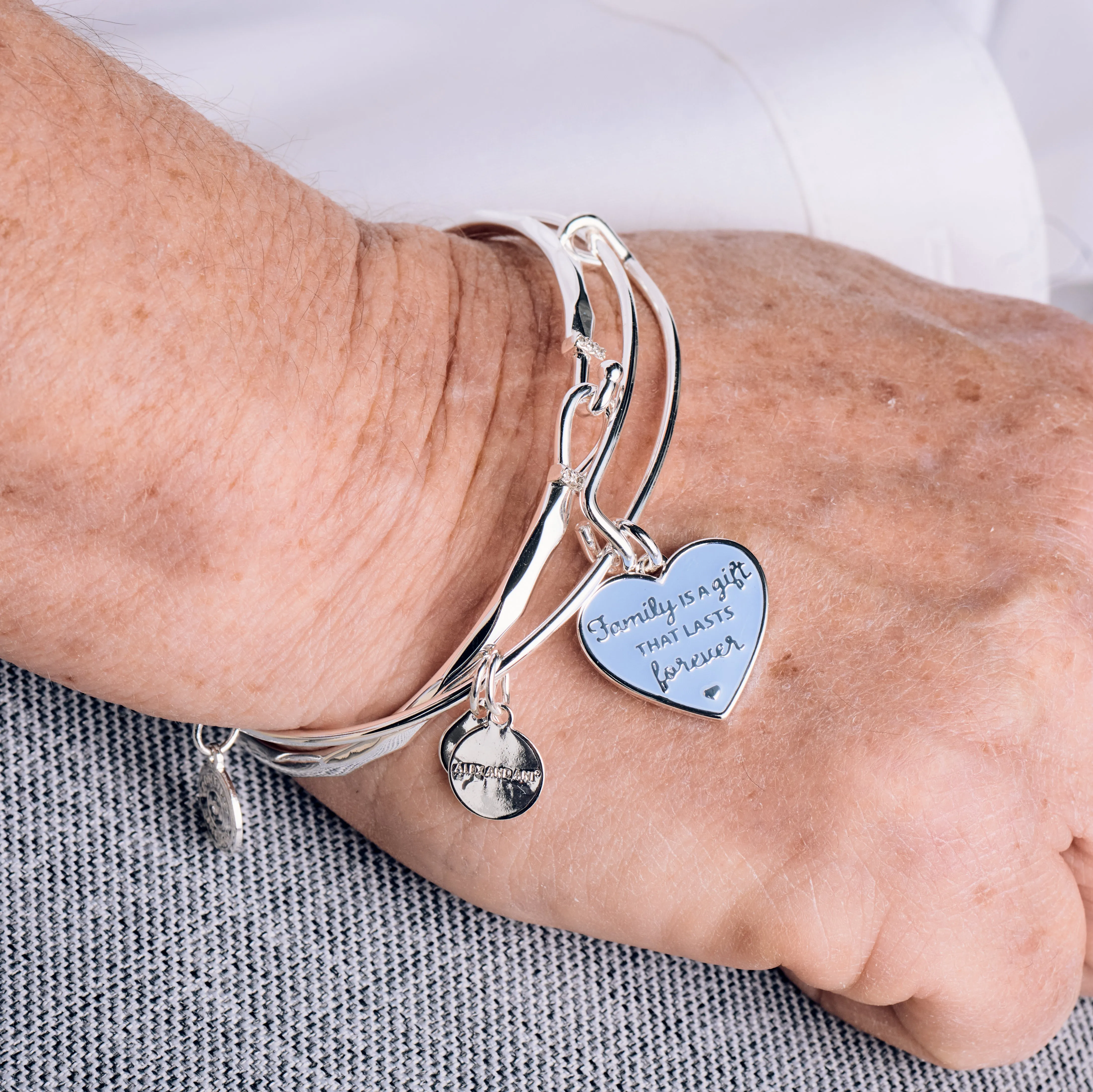 Family is a Gift That Lasts Forever Charm Bangle