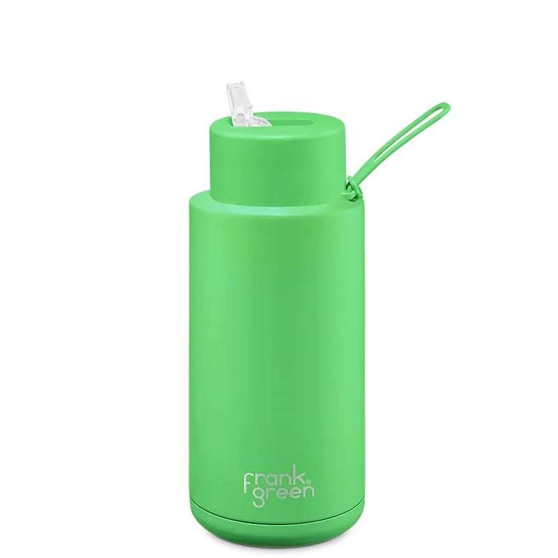 frank green 595ml Ceramic reusable Bottle with Straw Lid 20oz