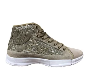 Freddy women's high shoe with glittery upper S6WFSL20 O gold