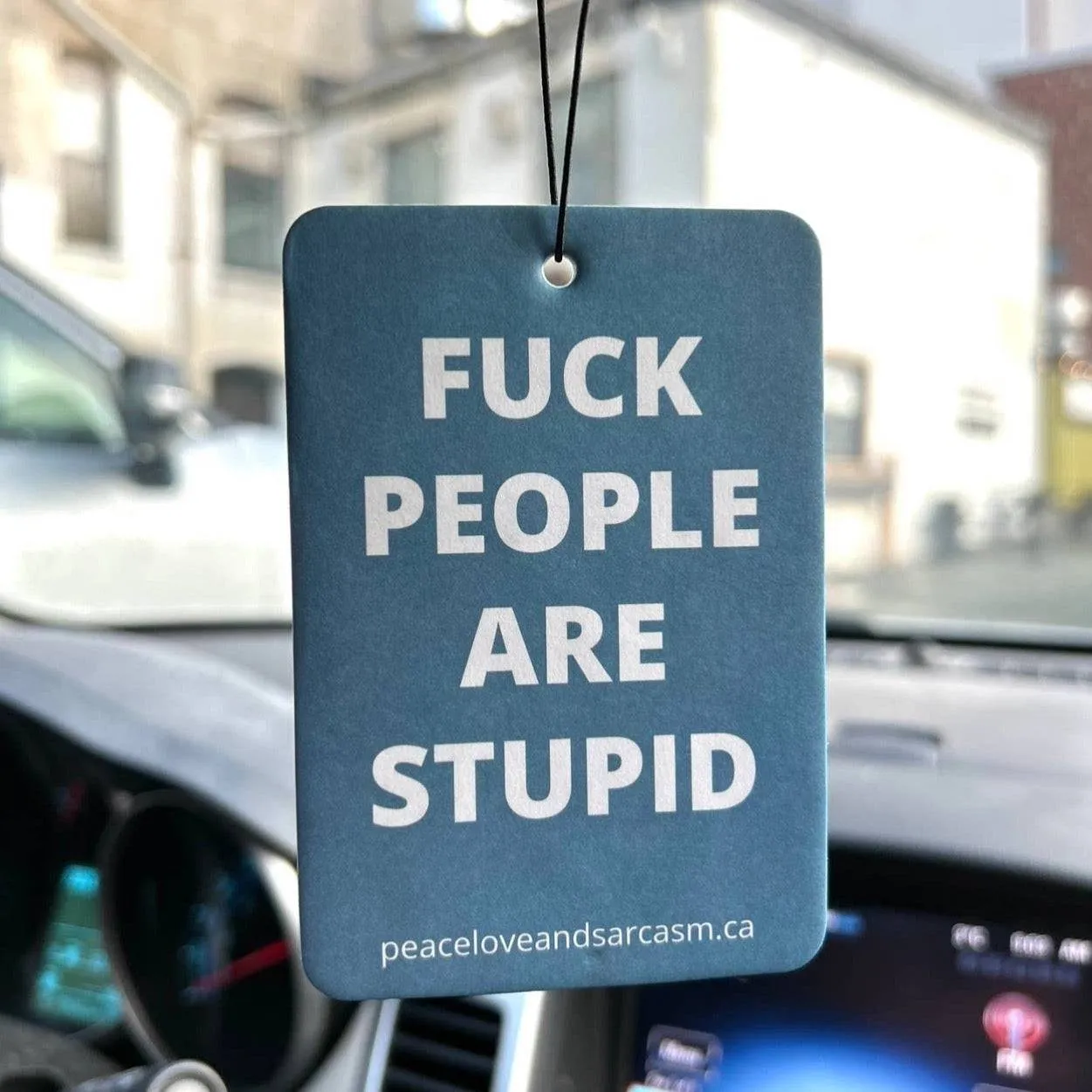 Fuck People Are Stupid Car Air Freshener