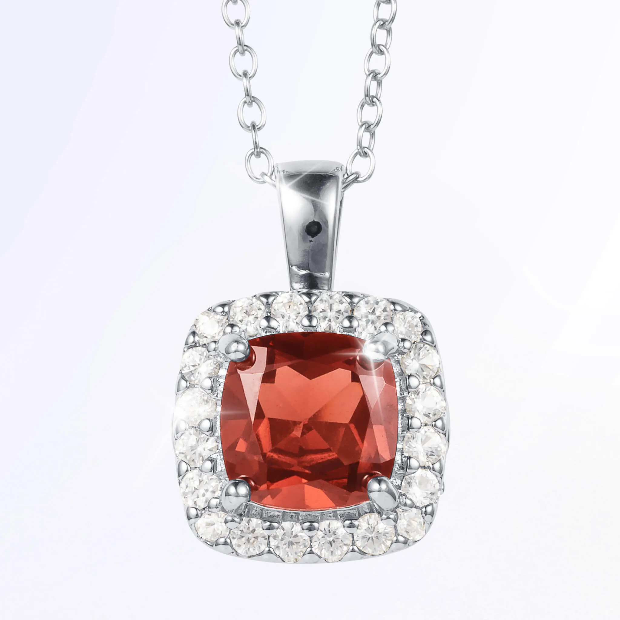 Gemfire Sparkle Garnet Pendant