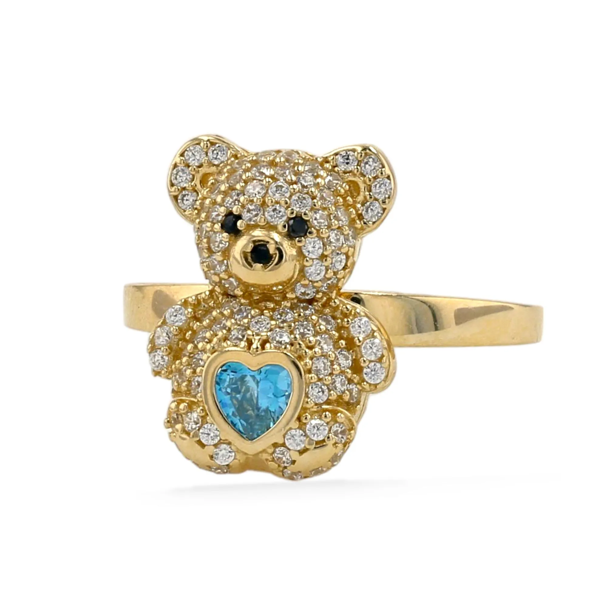 Gold 14k teddy bear ring