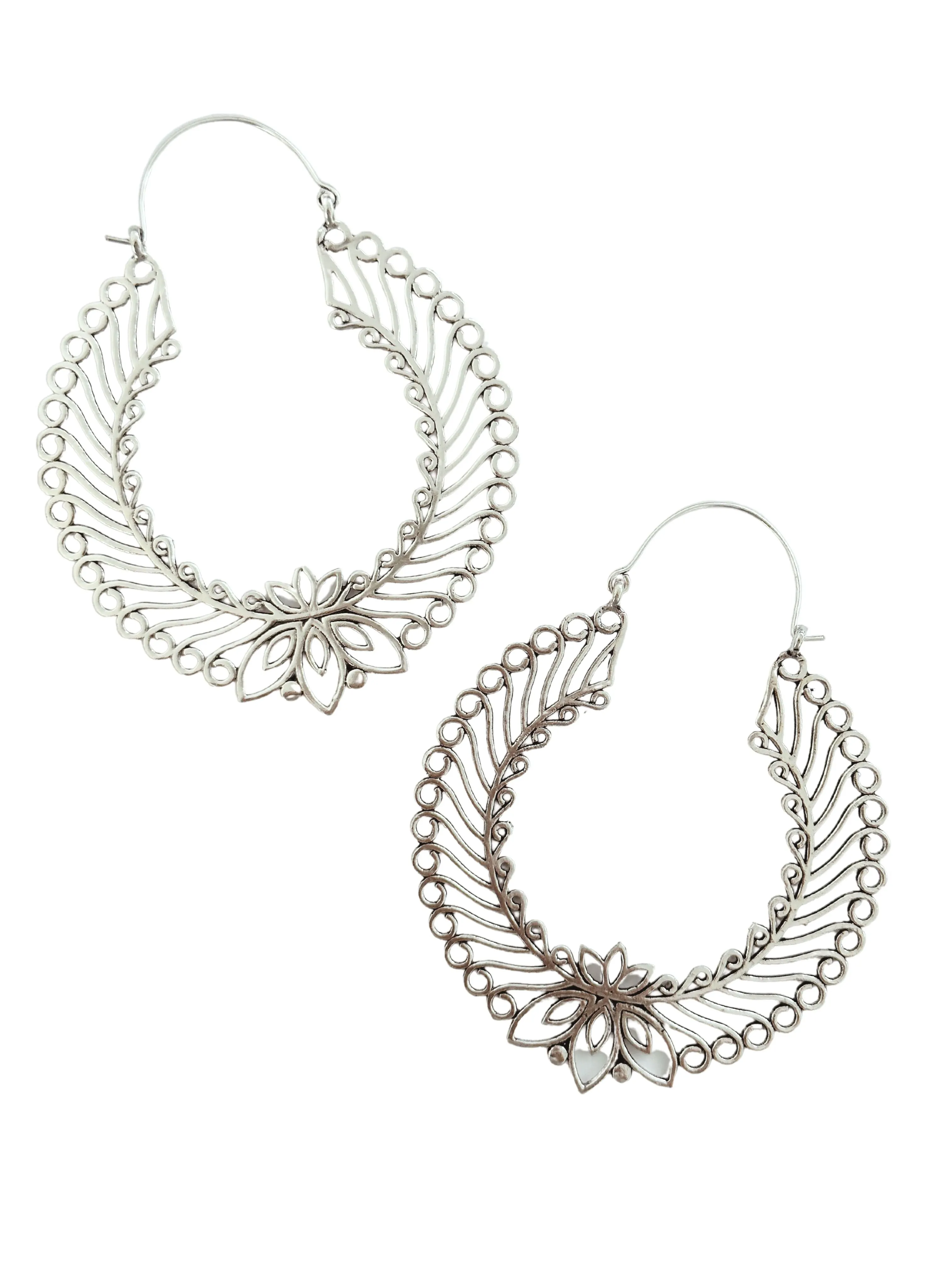 Heera Silver Hoop