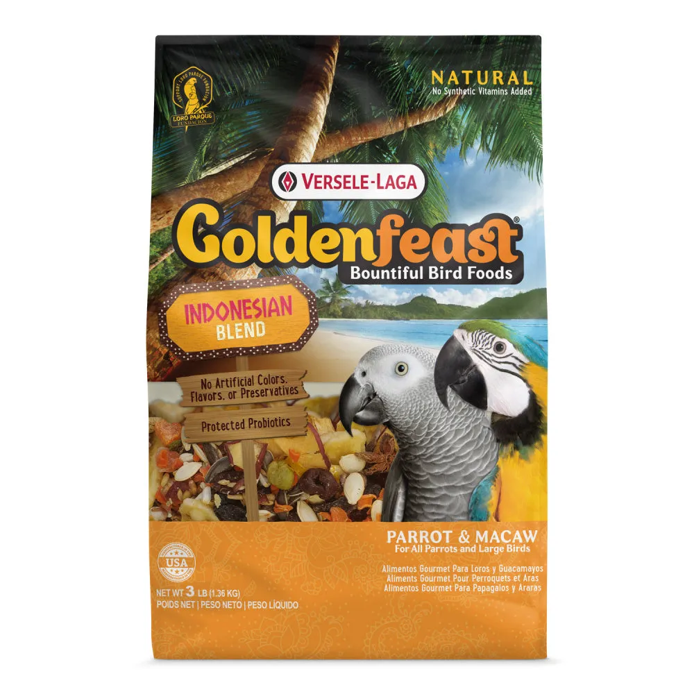 Higgins Versele-Laga Goldenfeast Indonesian Blend Bird Food for Parrots & Macaws