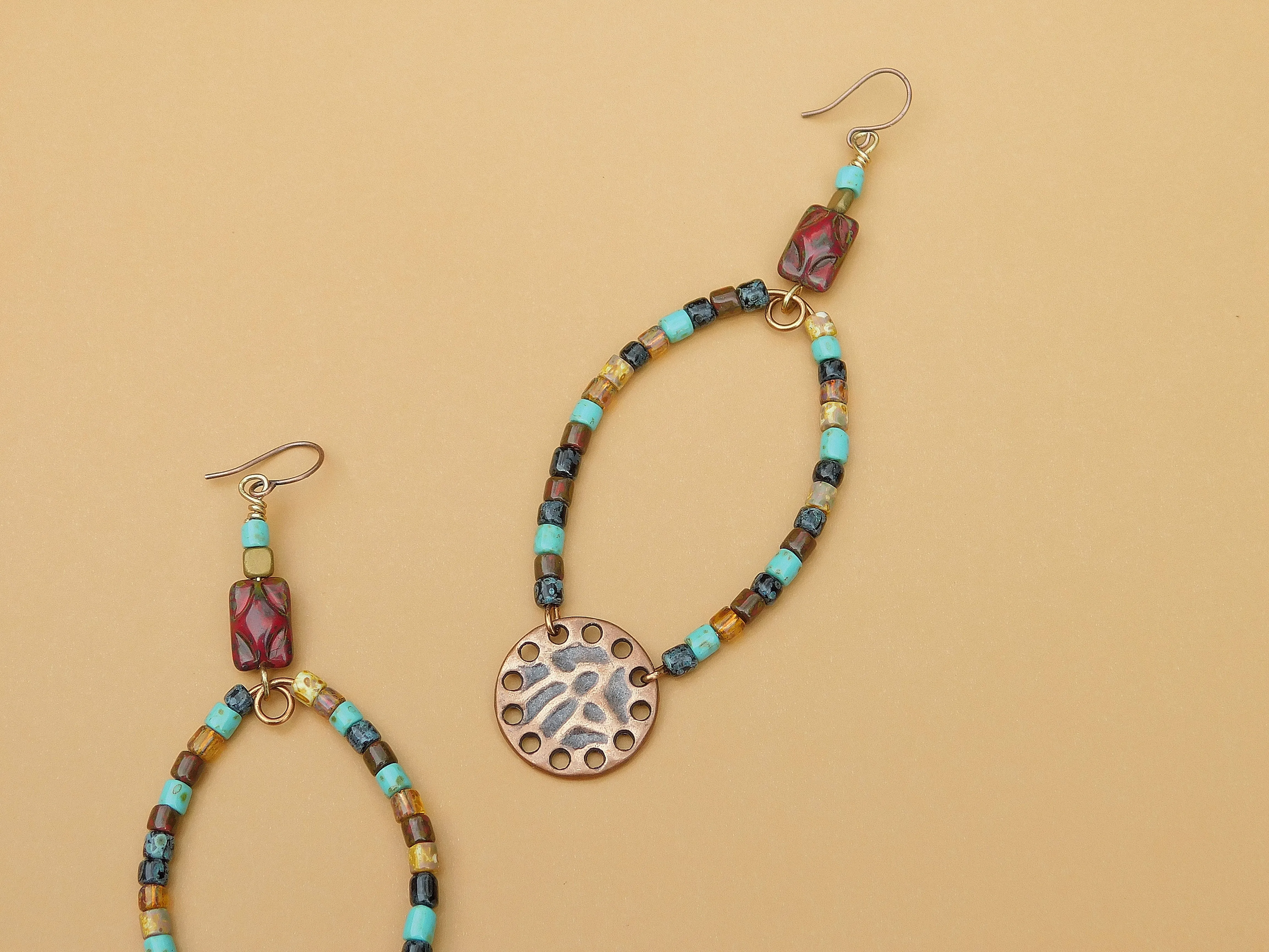 Hues of Autumn Hoop Earrings