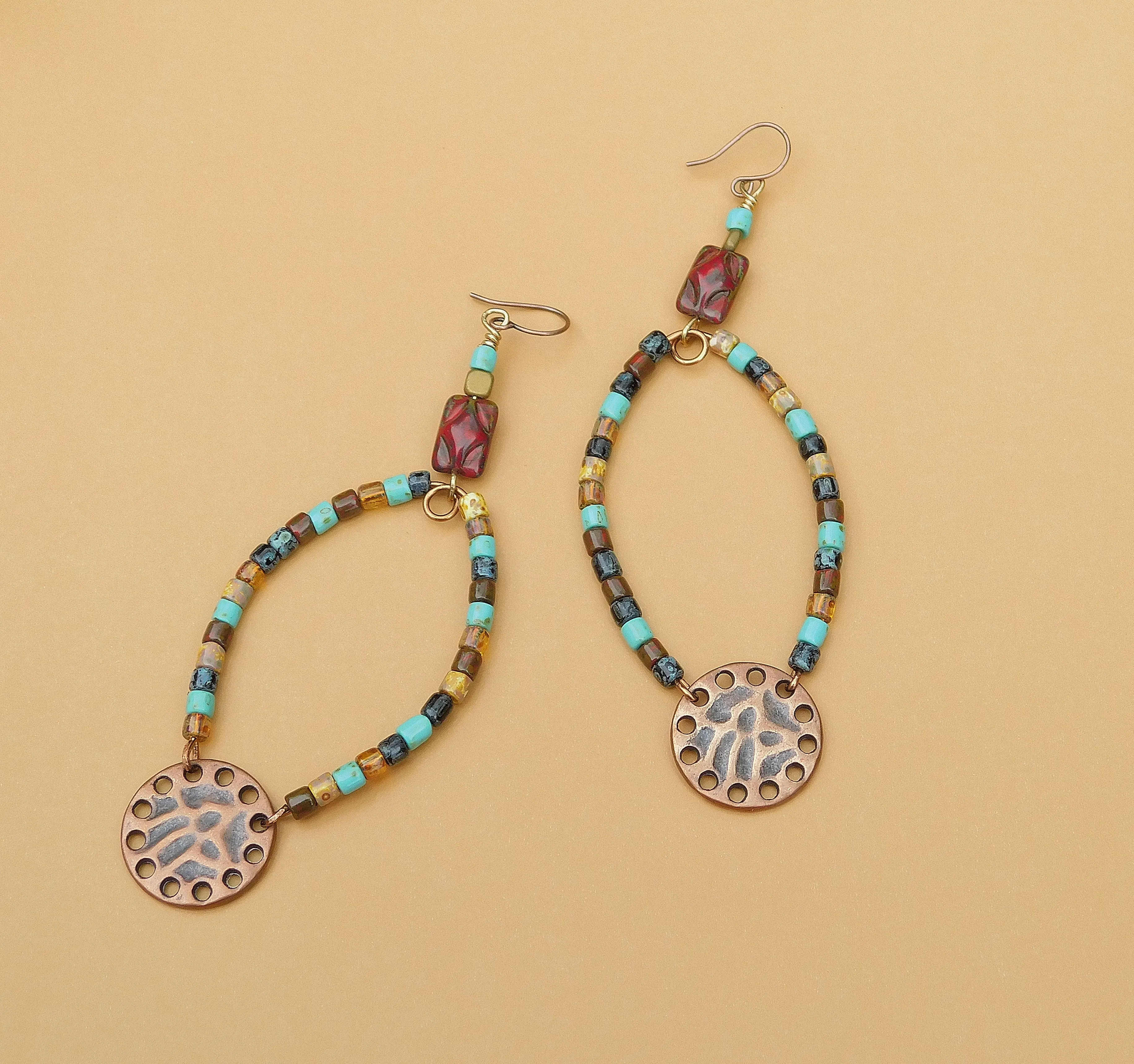 Hues of Autumn Hoop Earrings