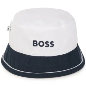 Hugo Boss Toddler Reversible Hat_ Navy J91126-849