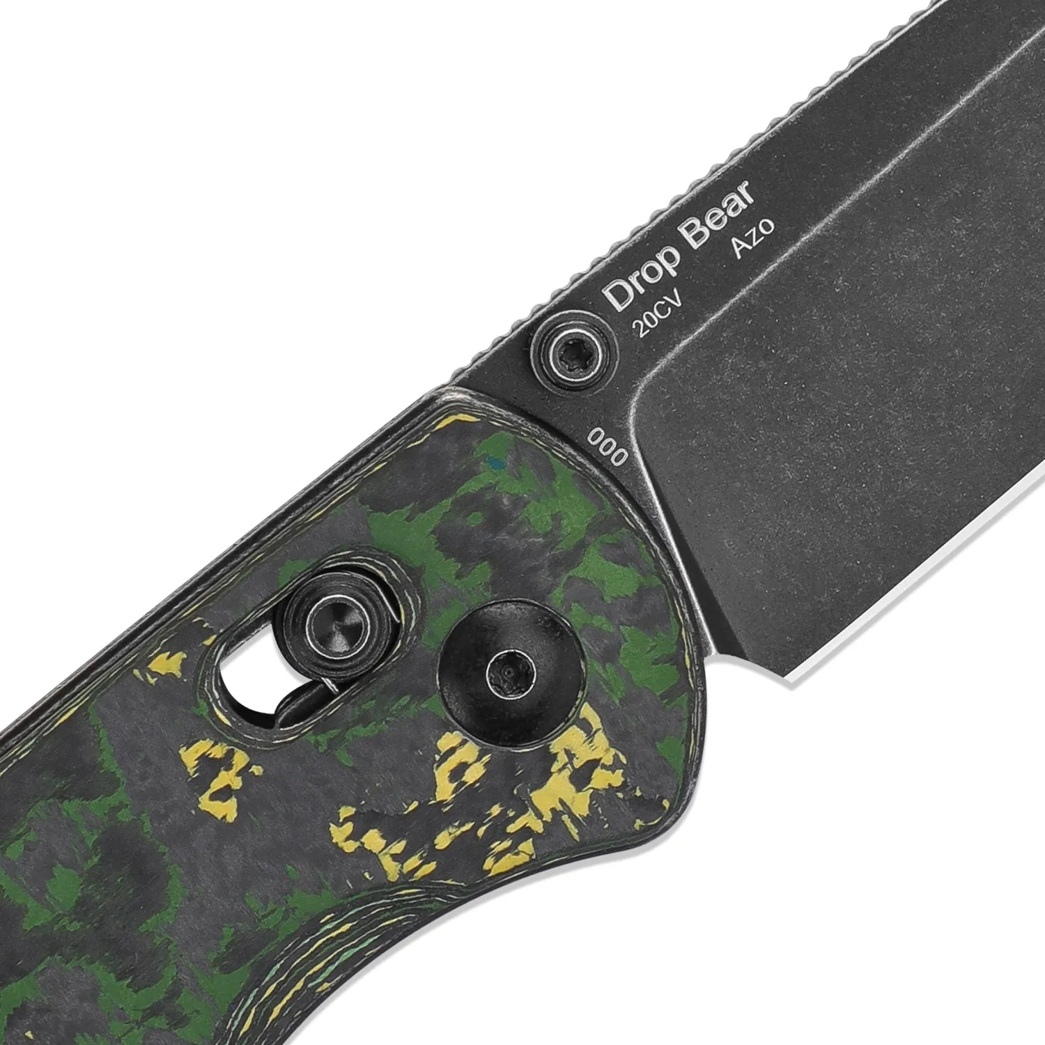 Kizer Azo Drop Bear 20CV Blade Clutch Lock Fatcarbon Ki3619A1 (2.97 Black Stonewash)