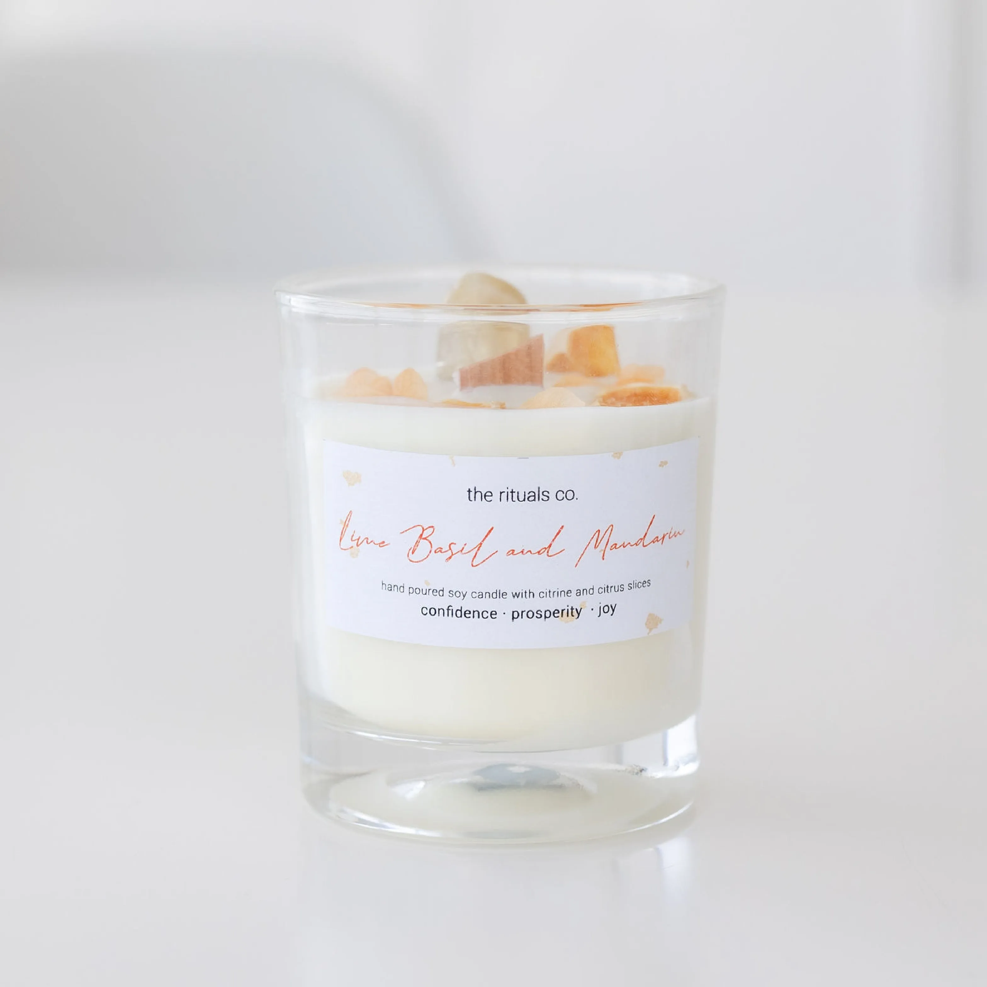 Lime Basil and Mandarin Crystal Candle