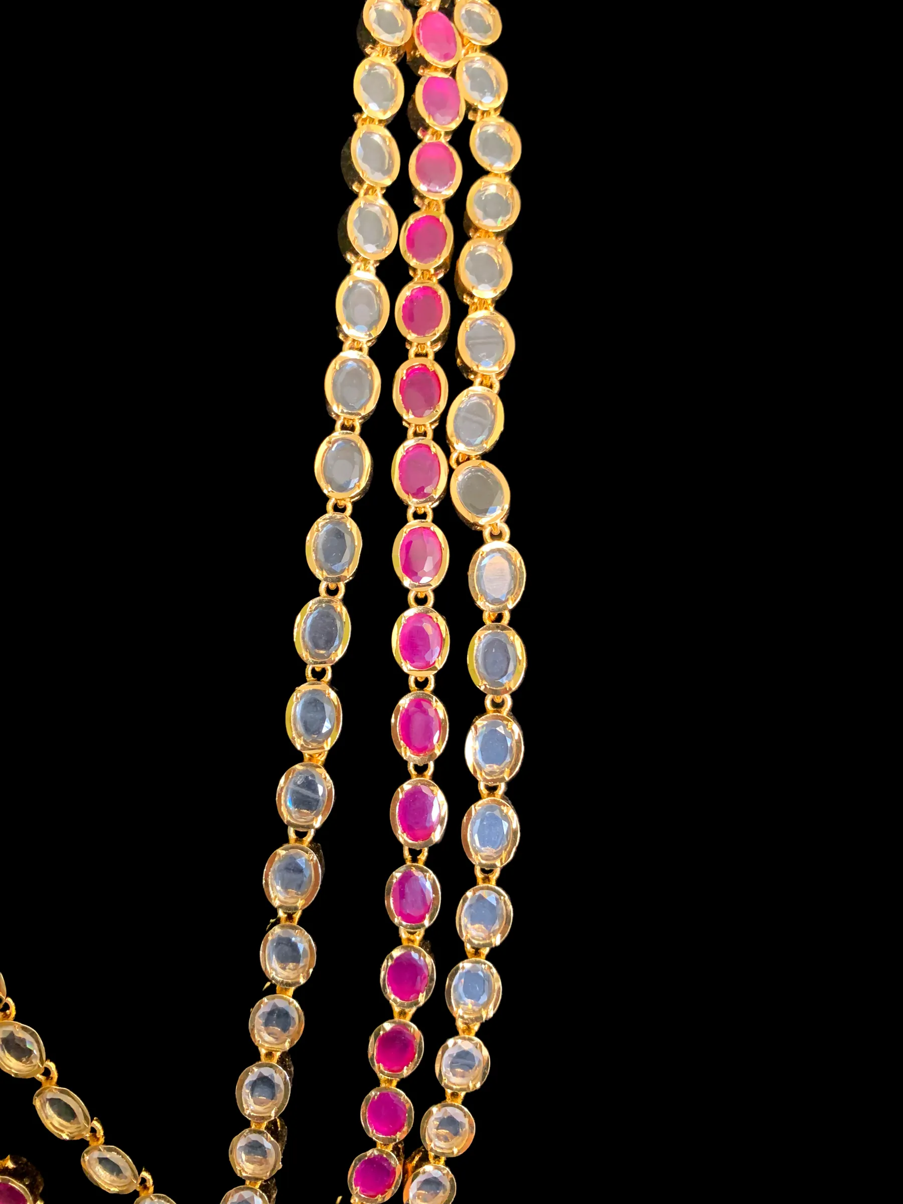 LN163 Marihah gold plated Rani haar in fresh water pearls (SHIPS IN 4 WEEKS )