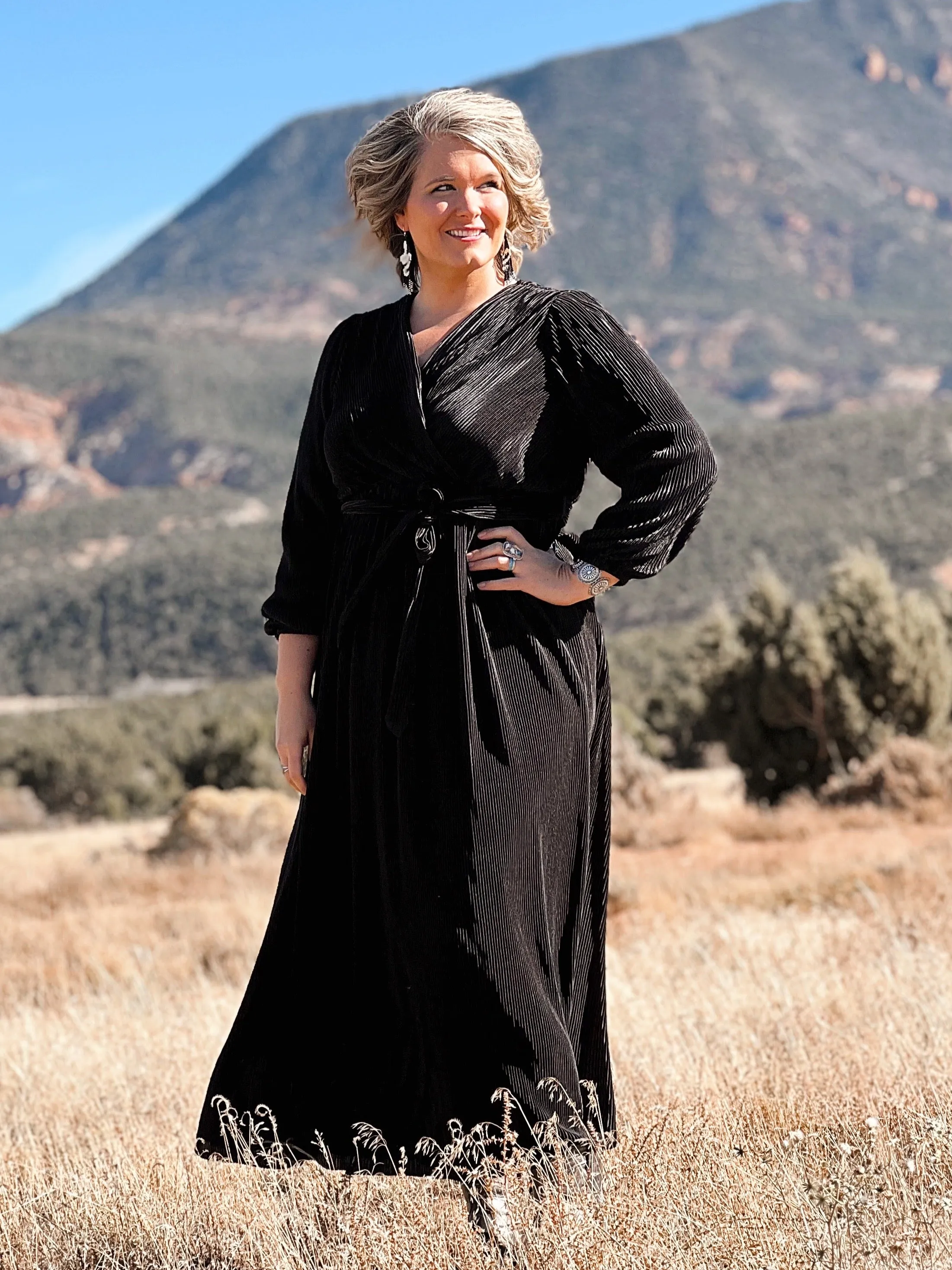 Loretta Black Maxi Dress