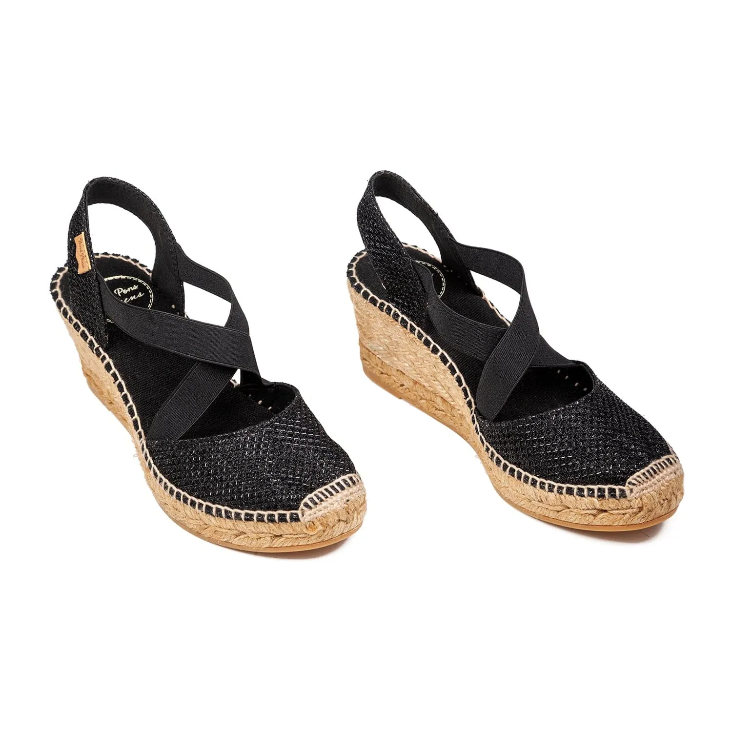 Metallic Cotton Blend Wedge Espadrille for Women - Saba-S