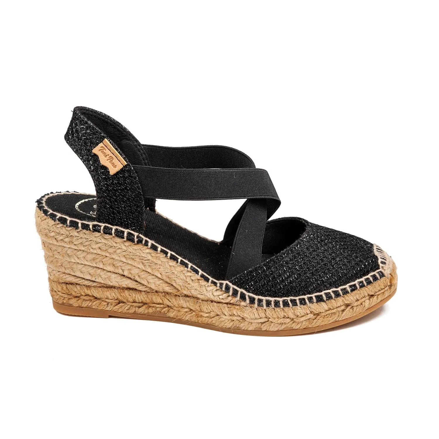 Metallic Cotton Blend Wedge Espadrille for Women - Saba-S