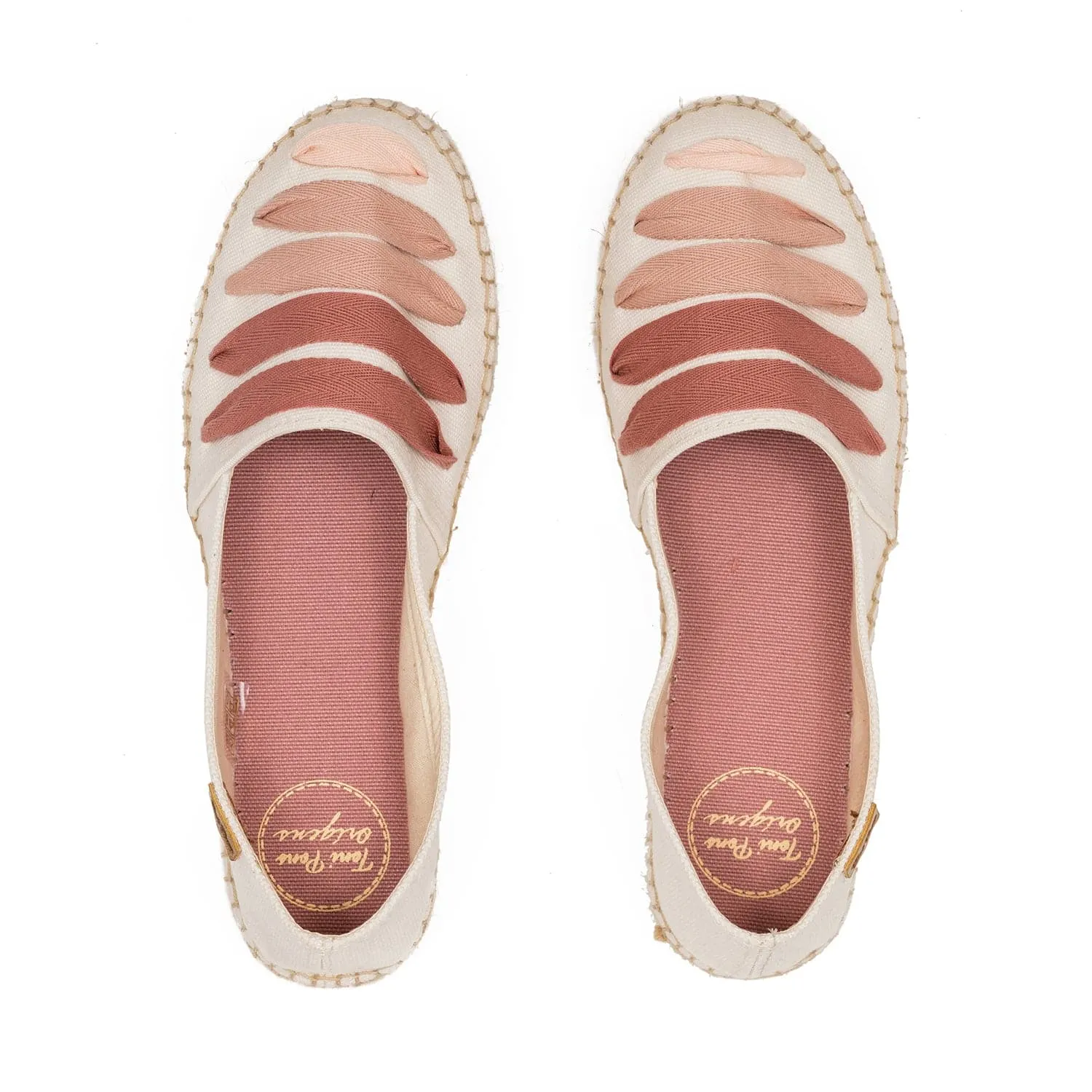 Multicolor Cotton Blend Espadrilles for Women - Rose-CM