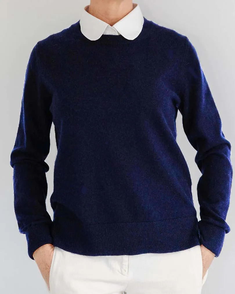 Navy Organic Cashmere Sweater