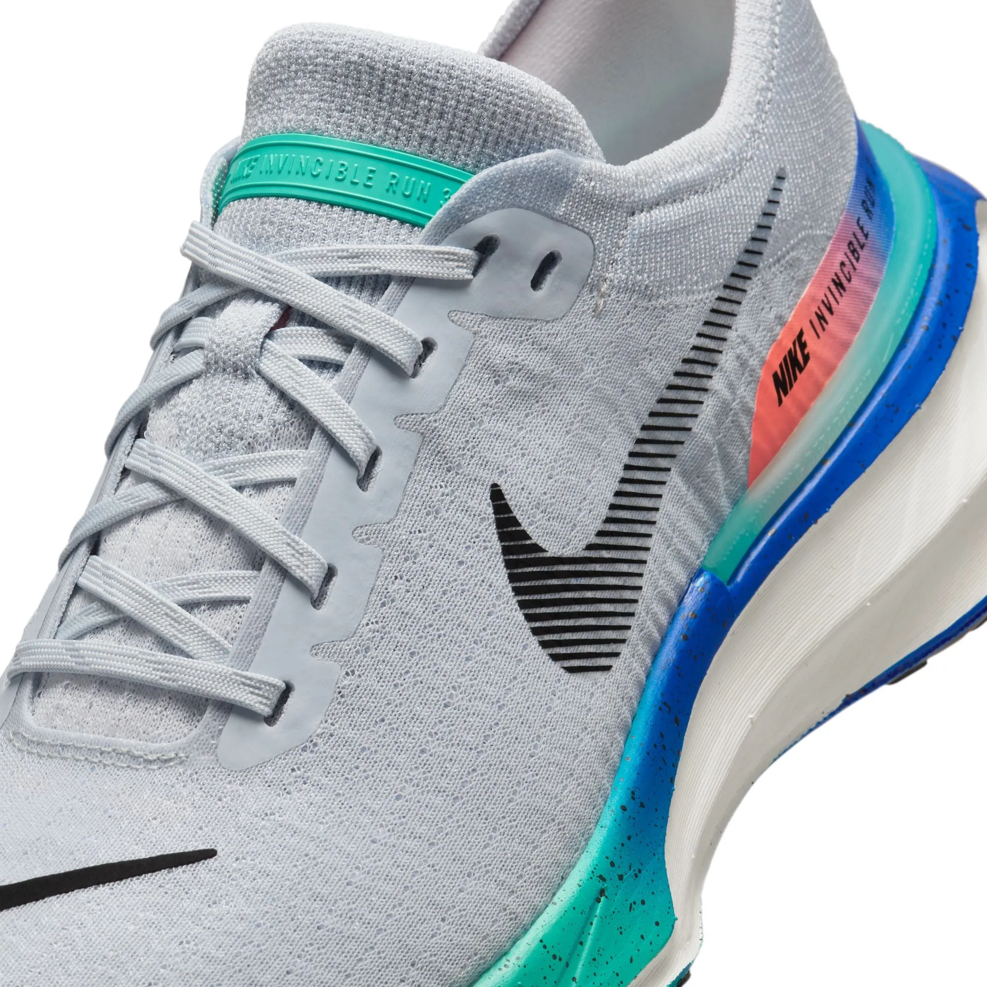 Nike Men's Invincible 3 Running Shoes Pure Platinum / Bright Mango / Cool Mint / Black