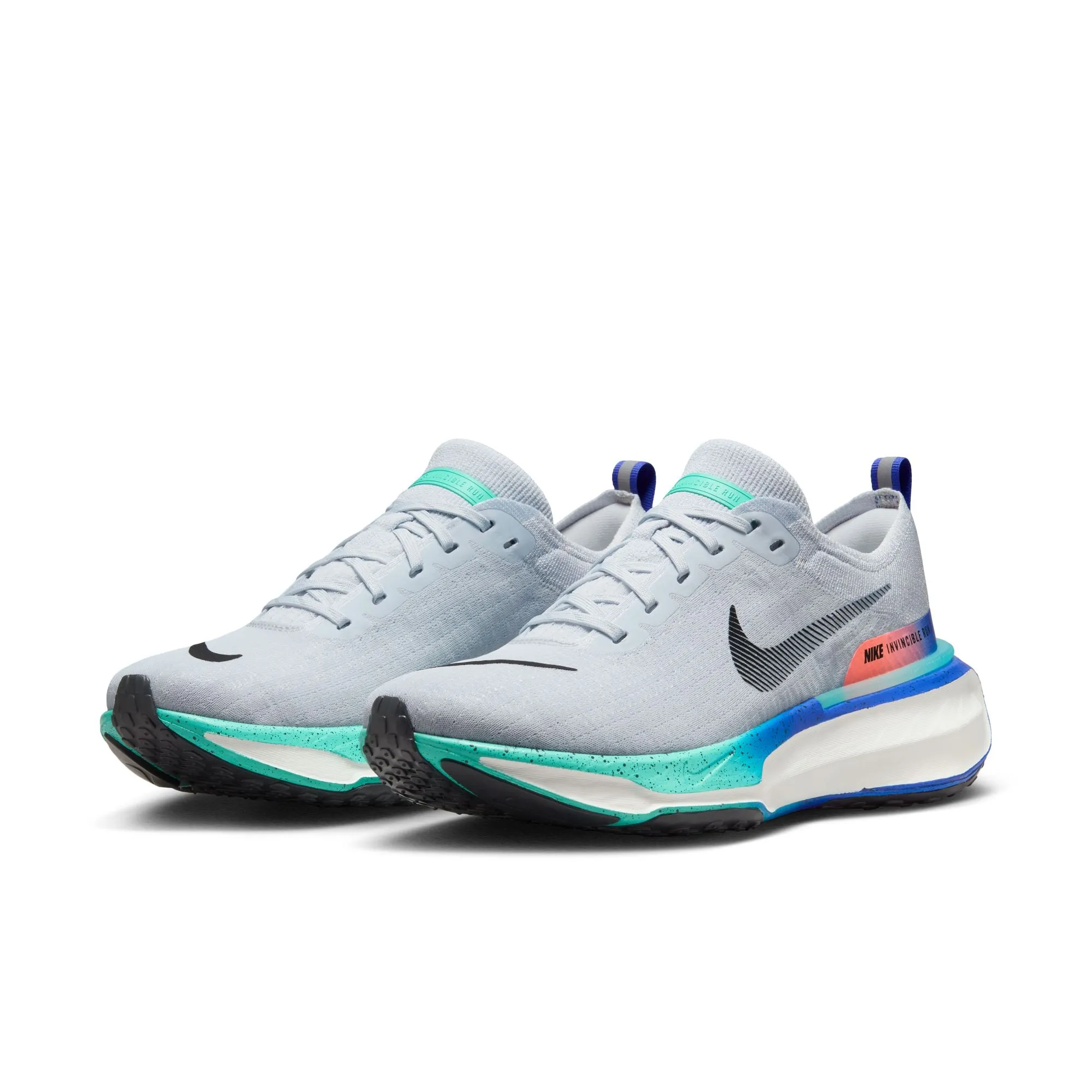 Nike Men's Invincible 3 Running Shoes Pure Platinum / Bright Mango / Cool Mint / Black