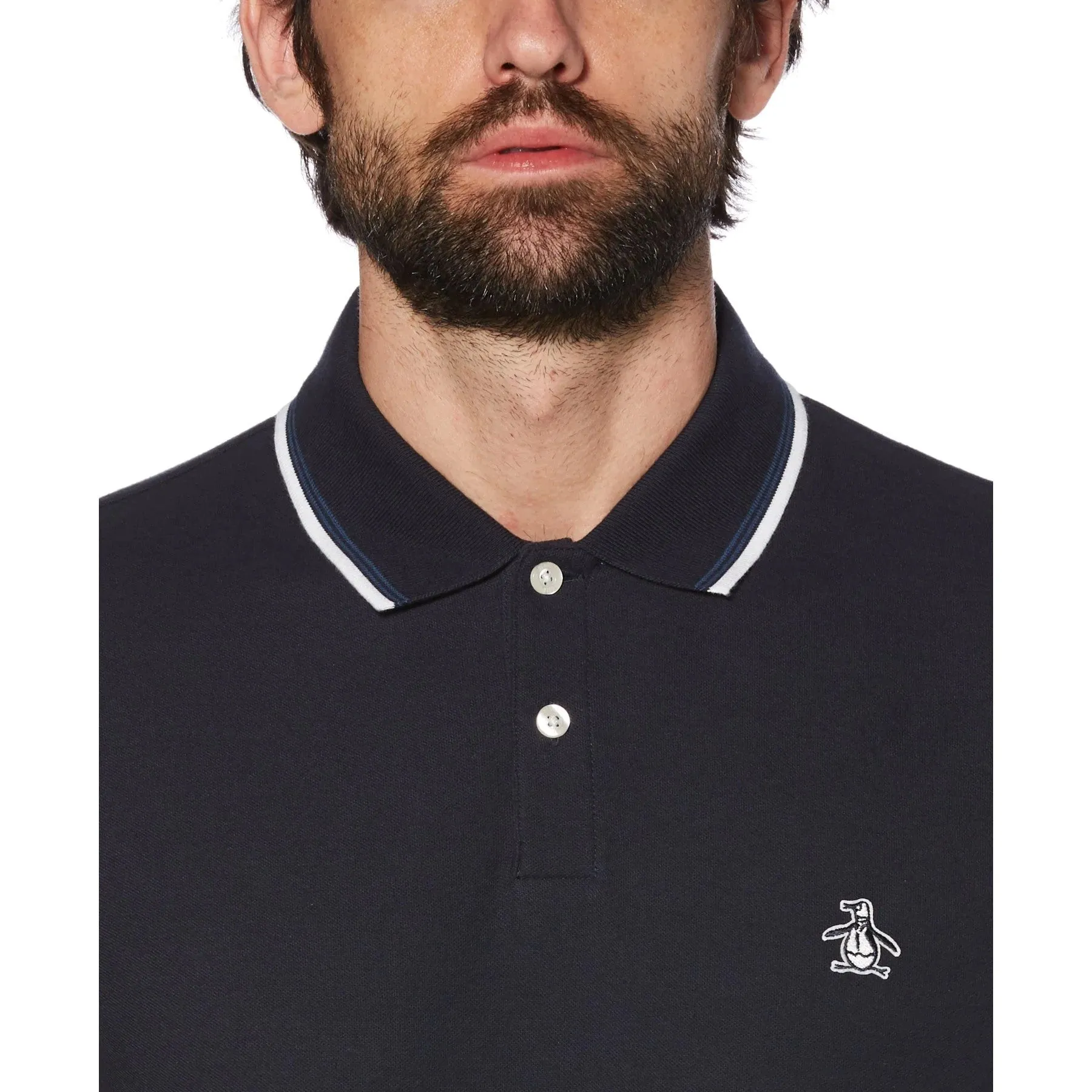 Original Penguin Mens Sticker Pete Tipped Polo Shirt