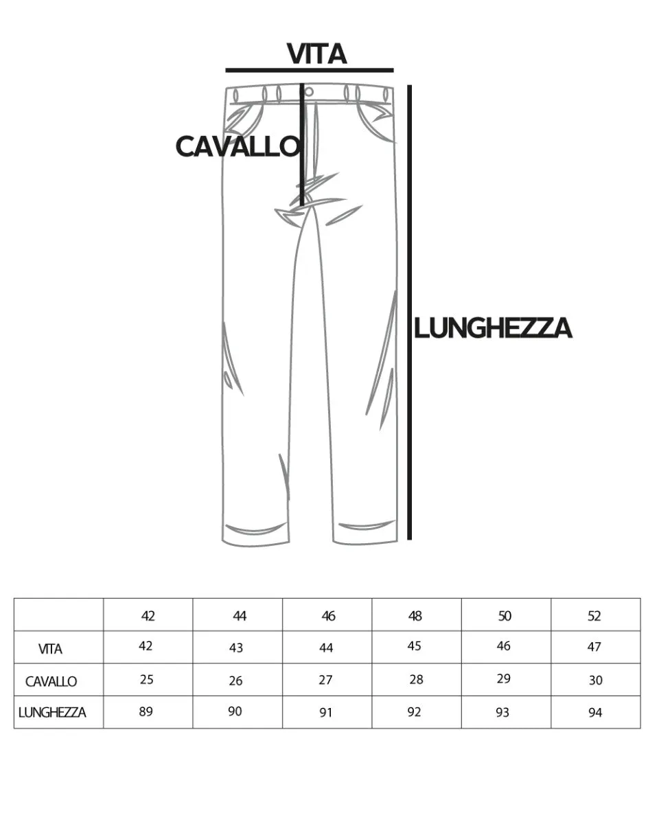 Pantaloni Uomo Lungo Tinta Unita Classico Elegante Tasca America Bianco GIOSAL-P5862A