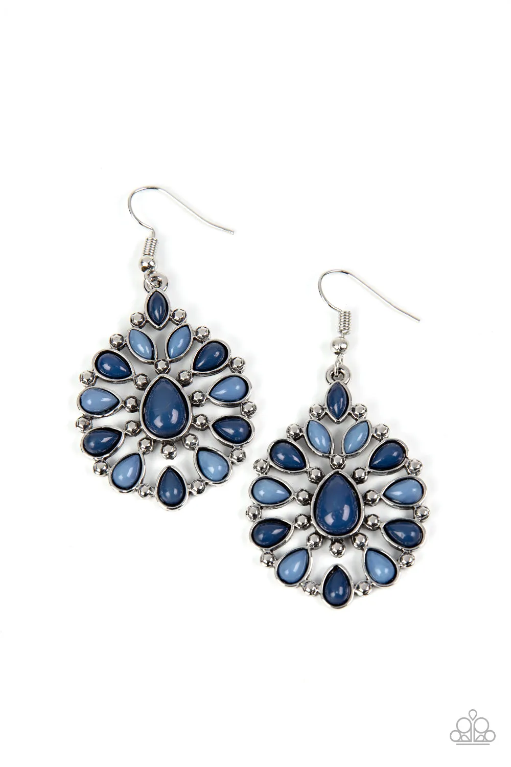 Paparazzi Earrings Lively Luncheon - Blue