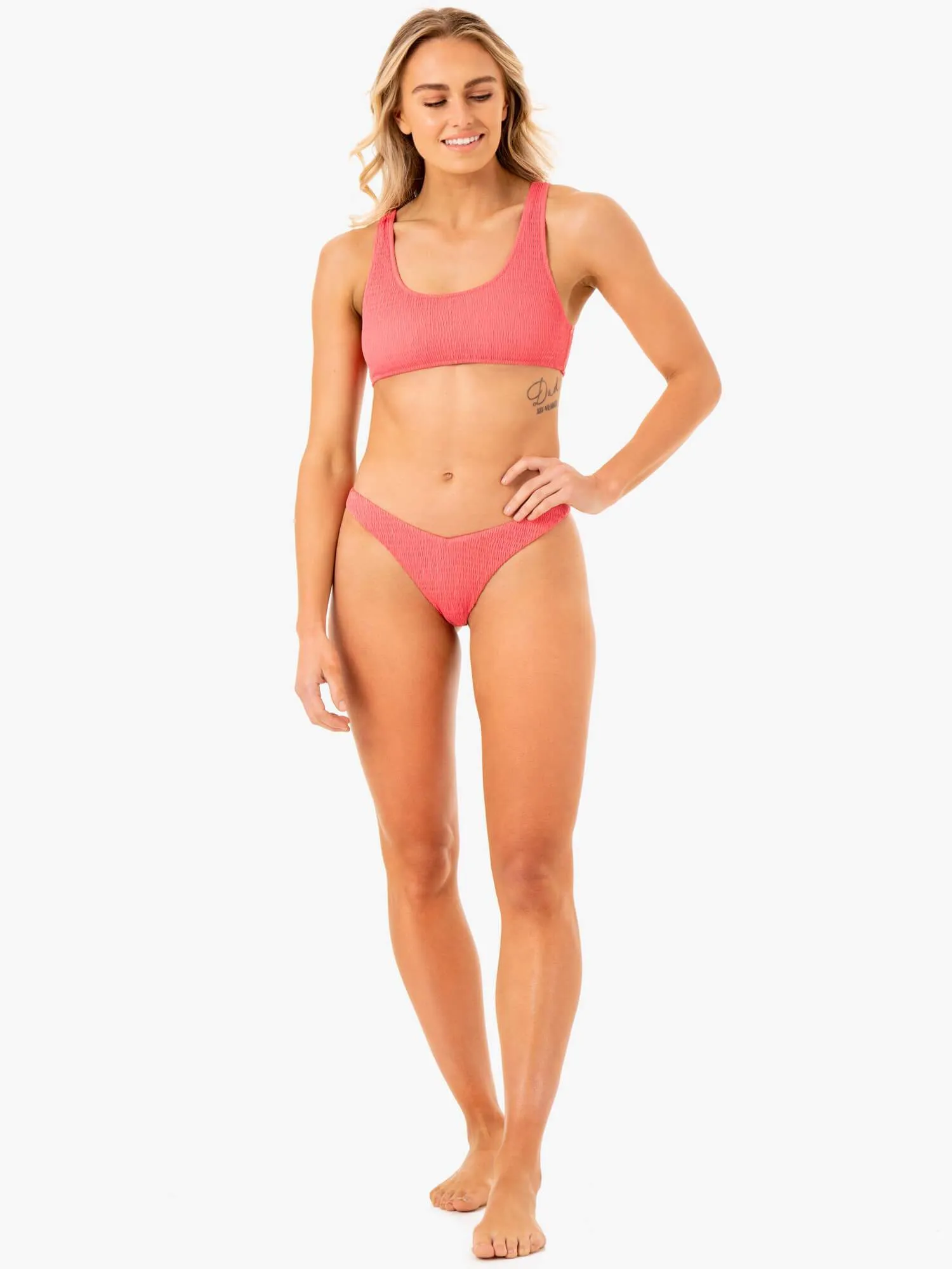 Paradise Scoop Bikini Top - Coral