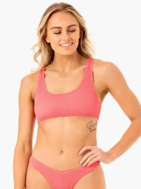 Paradise Scoop Bikini Top - Coral