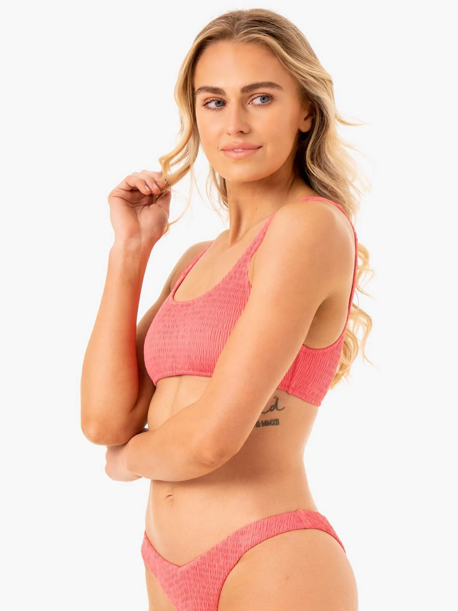 Paradise Scoop Bikini Top - Coral