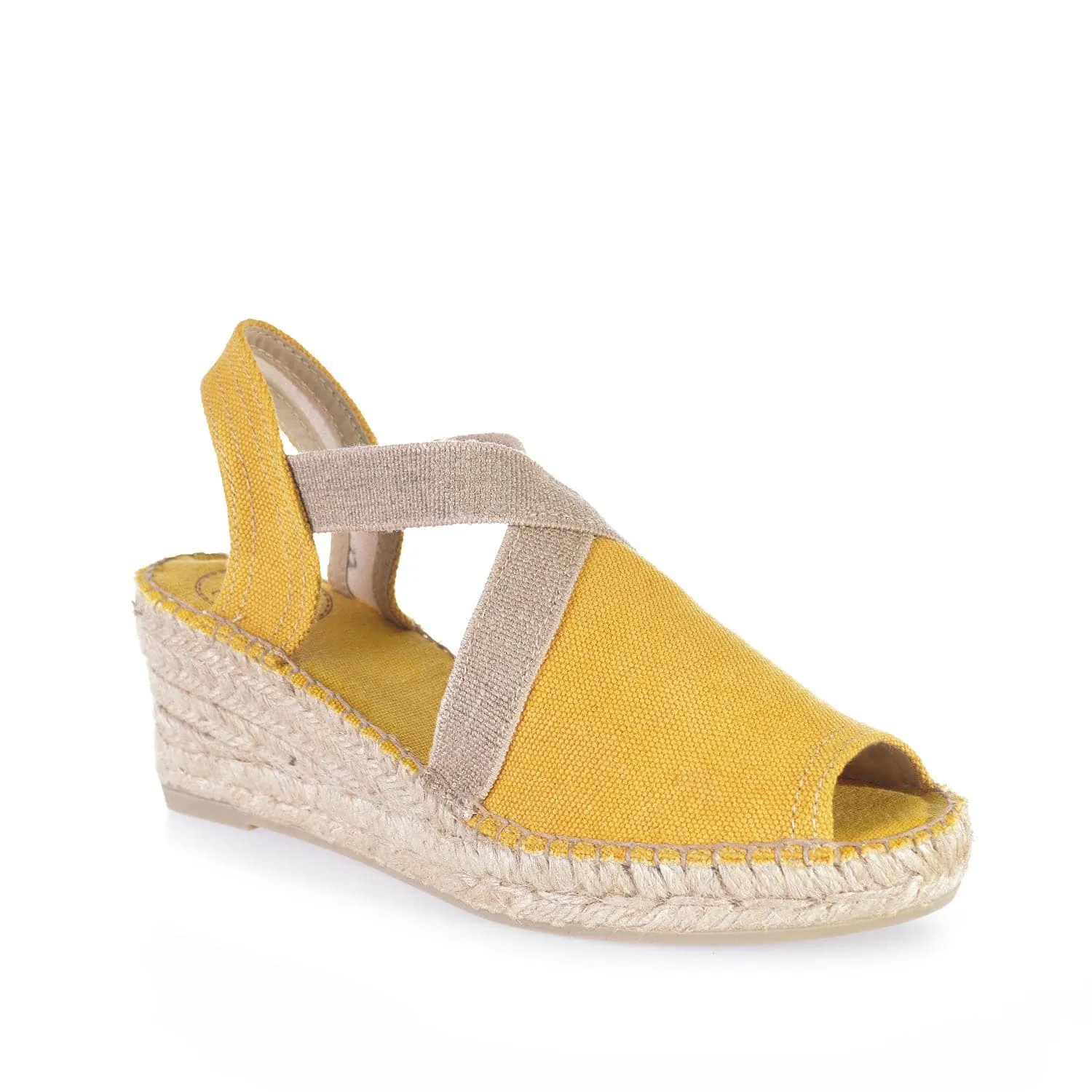 Plain Canvas Wedge Espadrille for Women - Breda-V