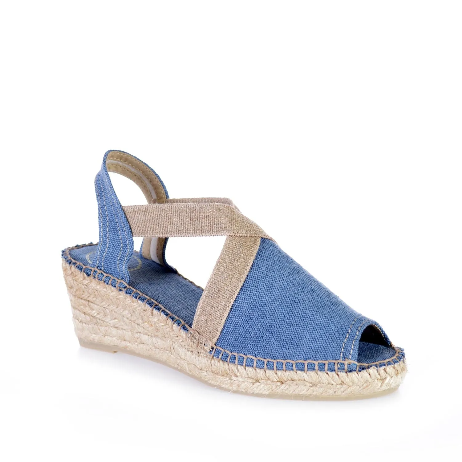 Plain Canvas Wedge Espadrille for Women - Breda-V