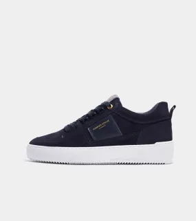 Point Dume Low | Navy Caiman Croc Emboss Suede AHP241-09