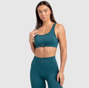 Ribbed Seamless Crop - Forest Green