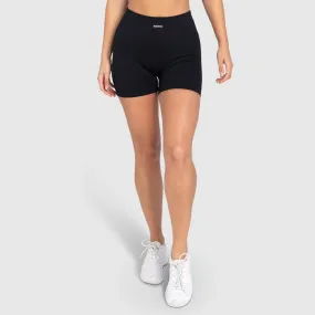 Ribbed Seamless Shorts - Midnight Black